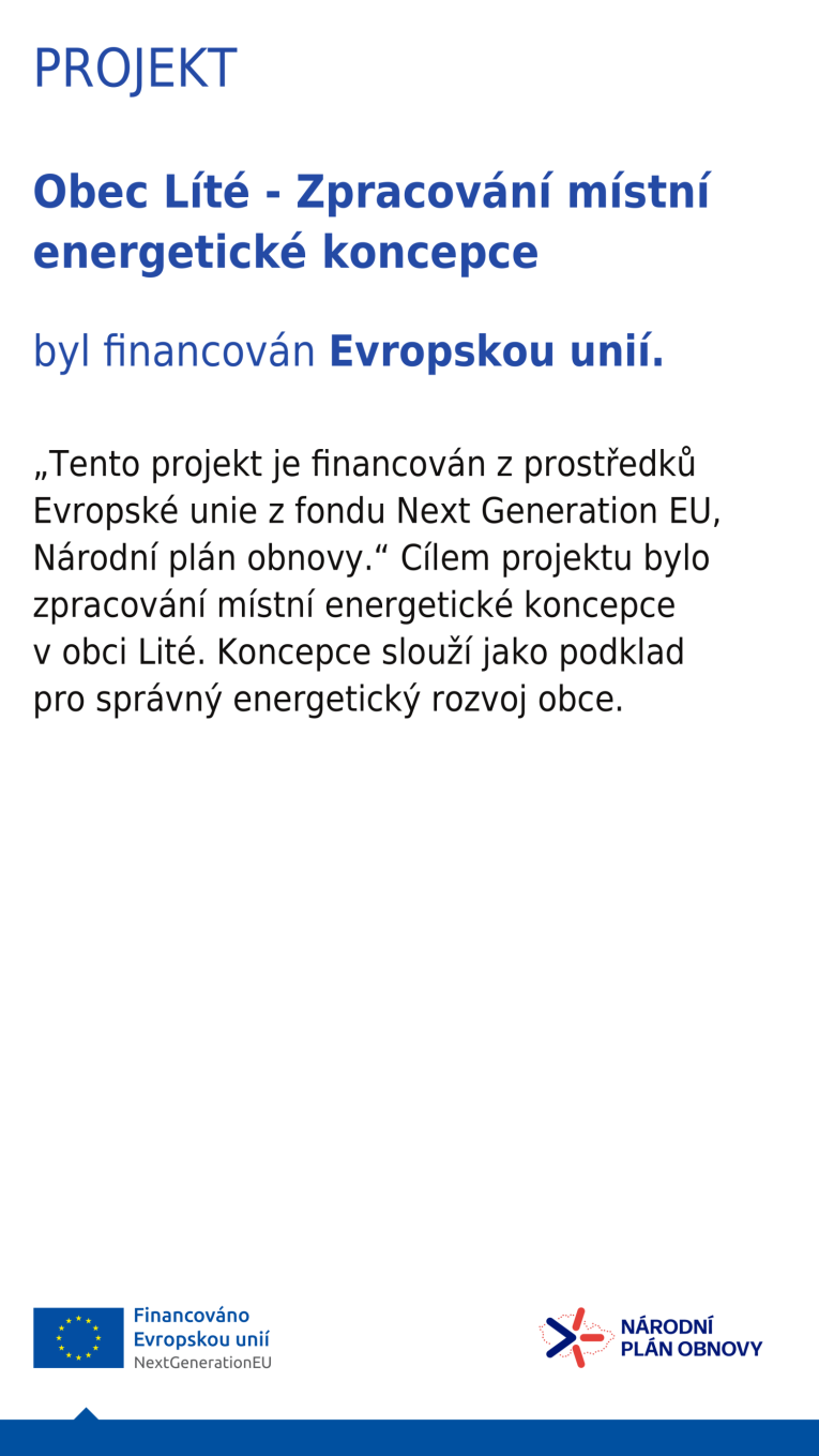Publicita projektu MEK obce Líté